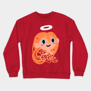 I rarely see illustrated redheads with pink accessories Crewneck Sweatshirt